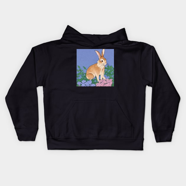 American Bunny Cute Giant Bunny Mom Kids Hoodie by wigobun